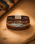 Russet Boho Multi Strand Wrap Bracelet