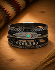 Onyx Boho Multi Strand Wrap Bracelet
