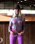 LAVENDER SPARKLE PERFORMANCE RODEO SHIRT