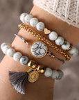 Gray Marble Bracelet Set
