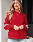 Lennon Varsity Striped Oversized Sweatshirt