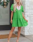 Ainara Ruffle Hem Mini Dress