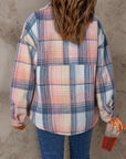 Addison Plaid Flap Pockets Shacket