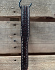 Seafoam Honeycomb Tooled Lariat & Leather Combo Halter