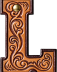 Monogrammed Initial Western Leather Look Saddle Longhorn Cowboy Cowgirl Kitchen Dish Towels Made in America