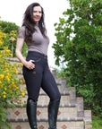 Evolution Full Seat Breeches - Black and Rose Gold - HIGH WAIST