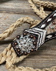 Tan Mule Tape Halter - Cow Hide and Clear
