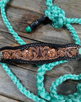 Seafoam Mule Tape Halter - Floral and Western