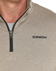 Mens Cinch 1/4 zip- Stone