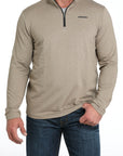 Mens Cinch 1/4 zip- Stone