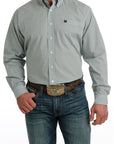 Cinch LS Print Button Up - Light Blue