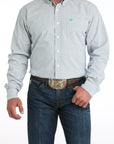 Mens Cinch LS Button Up-White Plaid