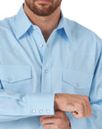 Men's Wrinkle Resist LS-Airy Blue
