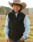 Boys Cinch Softshell Vest- Black