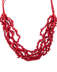 Six Strand Red Magnesite Necklace
