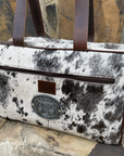 Vintage NFR Buckle Carry All Cowhide Duffle Travel Bag