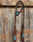 Medium Oil Copper Dot Turquoise Tack Set
