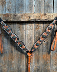 Classic Copper and Turquoise One Ear / Breastcollar Tack Set