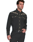 Gold Embroidery Notes Shirt - P-627