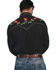 Floral Embroidery Shirt - P-633