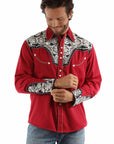 Floral Tooled Embroidery Shirt - P-634X