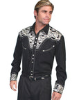 Floral Tooled Embroidery Shirt - P-634