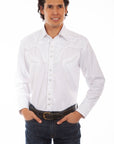 Floral Tooled Embroidery Shirt - P-634