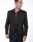 Floral Tonal Emb. Blazer - P-733
