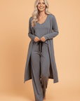 Duster Cardigan T-Shirt & Pants Lounge Set