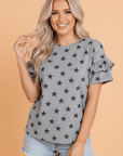 Star Ruffle Tiered Short Sleeve T-Shirt