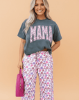 MAMA Camo Graphic Tee & Loose Pant Set