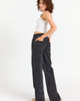 The Rebel Wide Leg - Carbon