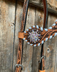 Whipstitch AB Browband/One Ear Tack Set with Wither Strap