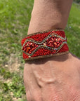 Red Bead and Stone Fashion Bracelet XI108