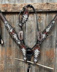 Cowhide Clear Browband/One Ear Tack Set