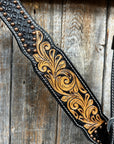 Copper Dot and Floral Headstall/Breastcollar Tack Set