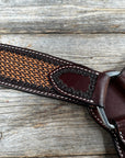 Foxtail Tooled Two Tone Browband / One Ear Breastcollar Tack Sets