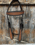 Two Tone Honeycomb Browband Headstall / Bridle