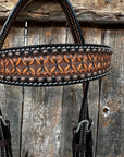 Two Tone Honeycomb Browband Headstall / Bridle