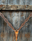 Light Oil Floral and Teal Dot Breastcollar