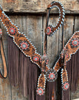Whipstitch Coral and Clear One Ear/ Breastcollar Tack Set