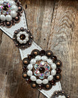 White Pearl One Ear/ Breastcollar Tack Set