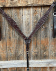 Floral Tooled Dark Oil Breastcollar