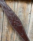 Floral Tooled Dark Oil Breastcollar