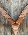 Copper and Silver Dot Rough-Out Breastcollar