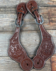 Medium Oil Floral Tooled Spur Straps