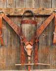Light Oil Floral Tooled Buckaroo/Roper Style Tack Sets