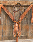 Light Oil Floral Tooled Buckaroo/Roper Style Tack Sets