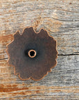 Copper Turquoise Round Concho 1.5" W128L