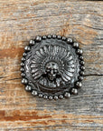 Antique Silver Native American Concho 1.5" W161AL